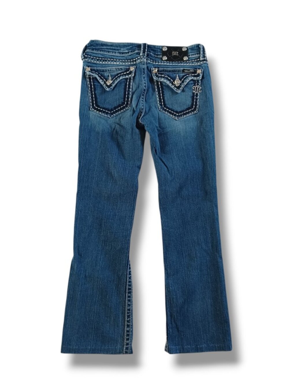 Miss Me Women's Jeans Bootcut Style JP5014 Stretch Embellished Size 28 29x27